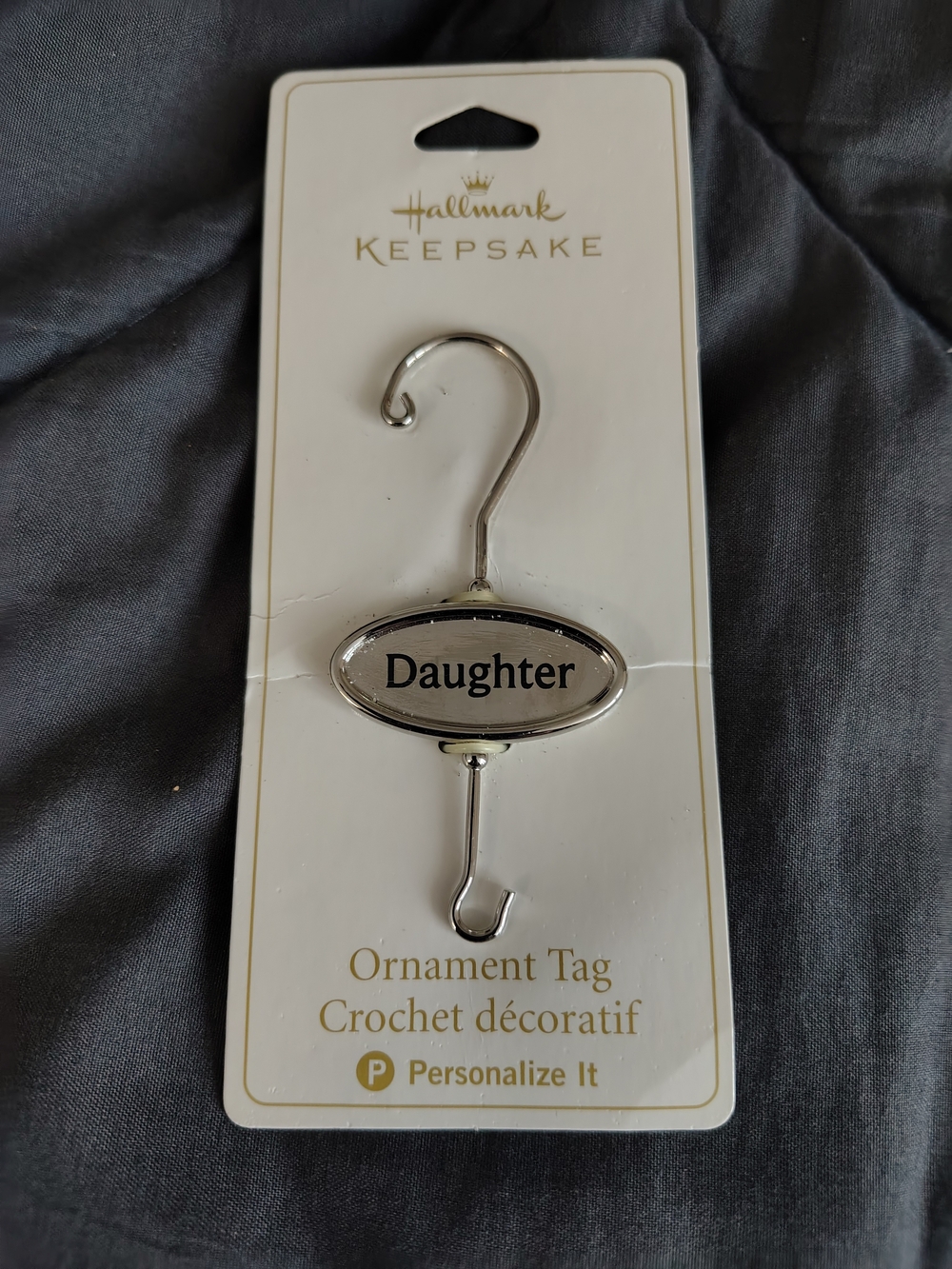 Hallmark Silver 'Daughter' Ornament Tag
